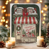 Carte Vintage Christmas Storefront