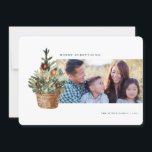 Carte Vintage Christmas Tree Photo Holiday<br><div class="desc">Carte Vintage Christmas Tree Photo Holiday</div>