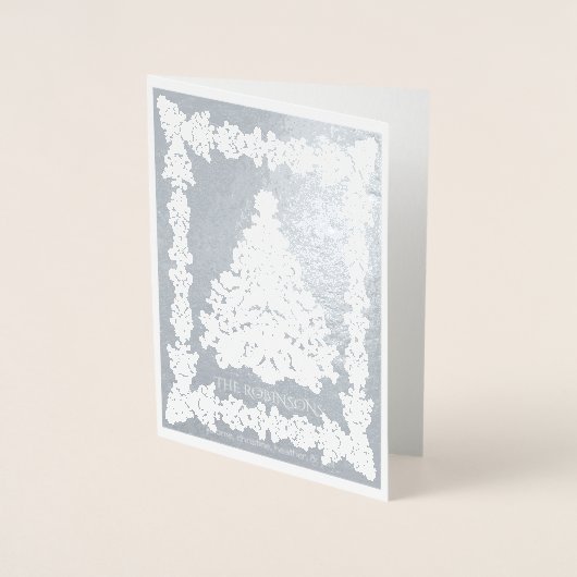 Carte Vintage Christmas Tree Silver (Devant)