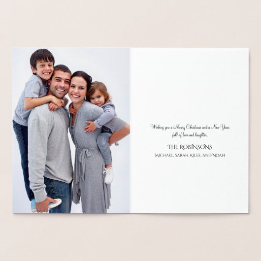 Carte Vintage Christmas Tree Silver (Intérieur)