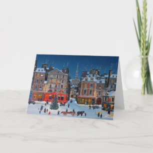 Carte Vintage Christmas Village Shights