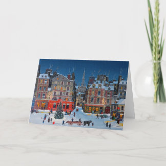 Carte Vintage Christmas Village Shights