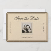 Carte Vintage Classic Aesthetic Save the Date (Devant)