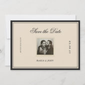 Carte Vintage Classic Aesthetic Save the Date (Devant)