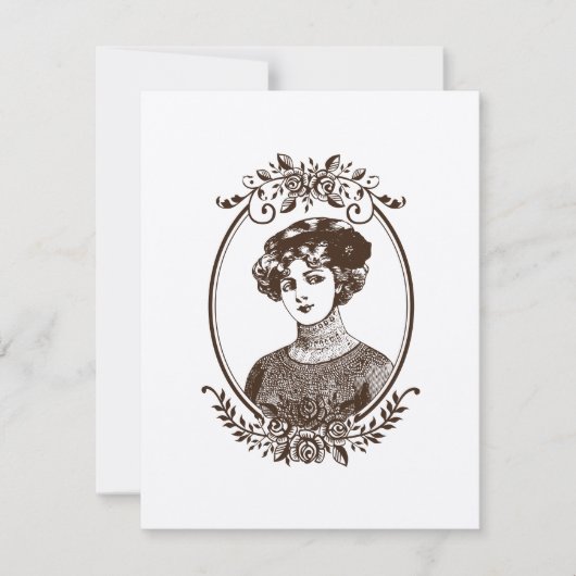 Carte Vintage classique ou invitation (Devant)