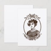 Carte Vintage classique ou invitation (Devant / Derrière)