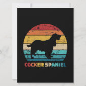 Carte Vintage Cocker Spaniel | Cocker cadeau Spaniel Lov (Devant)