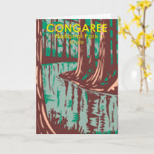 Carte Vintage Congaree National Park South Carolin (Fleur jaune)