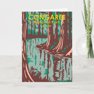 Carte Vintage Congaree National Park South Carolin
