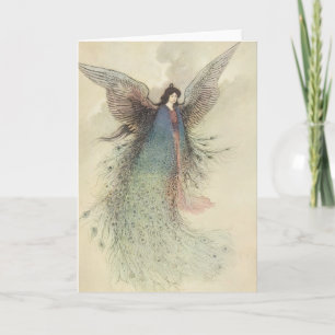 Carte Vintage conte de fées japonaises, le chef de lune