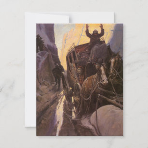 Carte Vintage Cowboys, Hold Up in the Canyon par NC Wyet