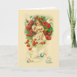 Carte vintage Cupid Valentine