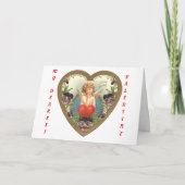 Carte Vintage Cupidé Dans Le Coeur (Devant)