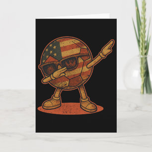 Carte Vintage Dabbing Soccer Byll Américain