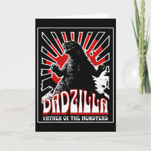 Carte Vintage Dadzilla Père des Monstres Fête des Pères