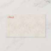 Carte vintage d'affaires/profil de pavot (Dos)