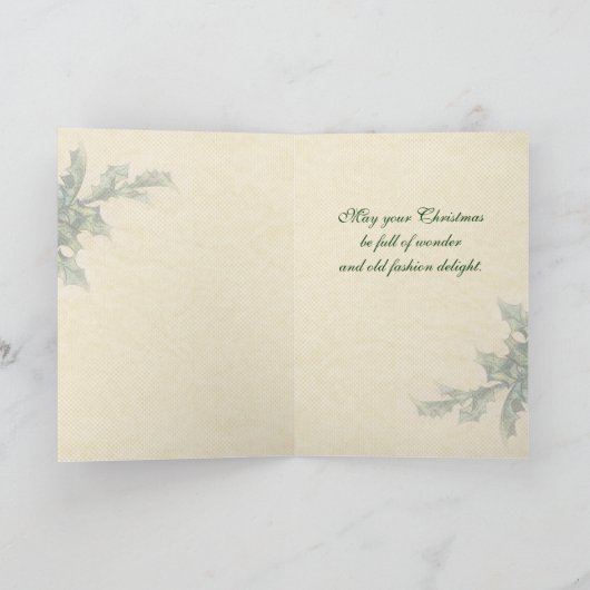 Carte vintage d'ange de Noël (Intérieur)