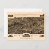 Carte vintage d'Anniston, Alabama (1887) (Devant / Derrière)