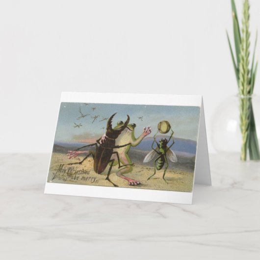 Carte Vintage - Danse de Noël de joie, (Devant)