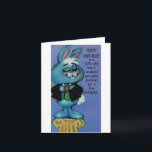 Carte Vintage Dapper Rabbit Birthday For Son<br><div class="desc">Vintage Son birthday card.</div>
