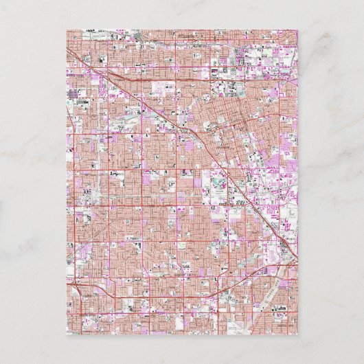 Carte vintage de Anaheim & Garden Grove CA (1965) (Devant)