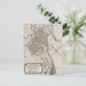 Carte vintage de Barcelone Espagne (1764) (Debout devant)