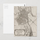 Carte vintage de Barcelone Espagne (1764) (Devant / Derrière)