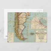 Carte vintage de Basse-Amérique du Sud (1914) (Devant / Derrière)