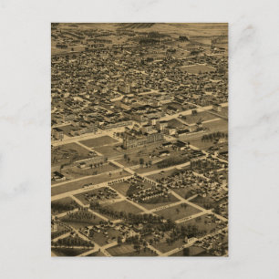 Carte vintage de Birmingham (1885)