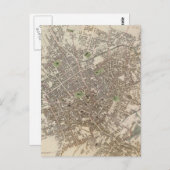 Carte vintage de Birmingham Angleterre (1839) (Devant / Derrière)