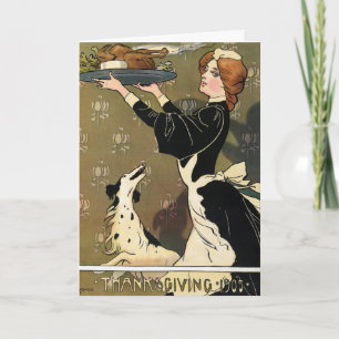 Carte vintage de bon thanksgiving