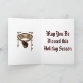 Carte vintage de bon thanksgiving (Intérieur)