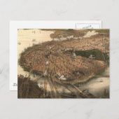 Carte vintage de Boston (1877) (Devant / Derrière)