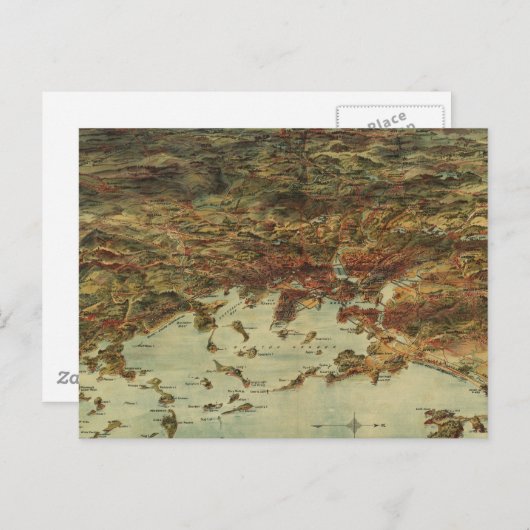 Carte vintage de Boston (1905) (Devant / Derrière)