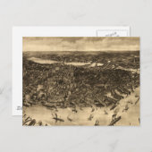 Carte vintage de Boston (1905) (2) (Devant / Derrière)