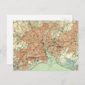 Carte vintage de Bridgeport Connecticut (1951) 2 (Devant / Derrière)