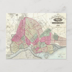Carte vintage de Brookyln (1868)