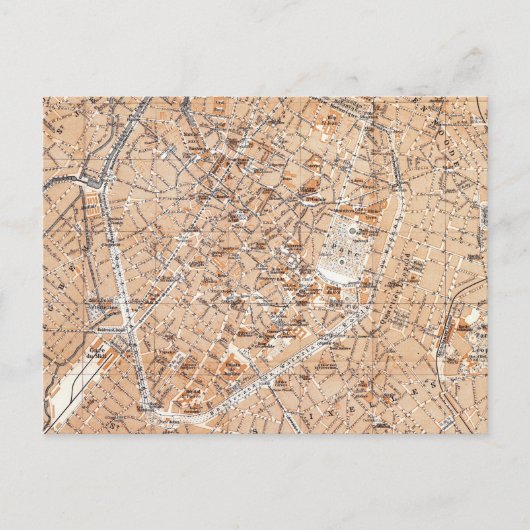 Carte vintage de Bruxelles (1905) (Devant)