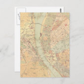 Carte vintage de Budapest Hongrie (1884) (Devant / Derrière)