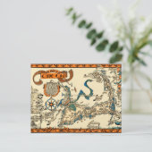 Carte vintage de Cape Cod (Debout devant)