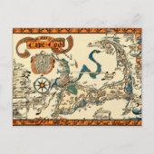 Carte vintage de Cape Cod (Devant)