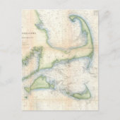 Carte vintage de Cape Cod (1857) (Devant)