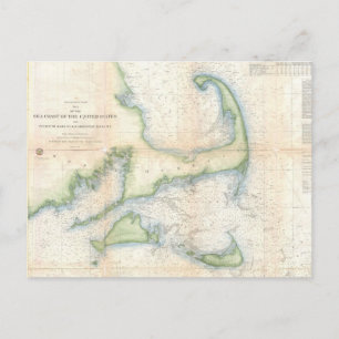 Carte vintage de Cape Cod (1857)