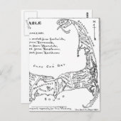 Carte vintage de Cape Cod (1890) (Devant / Derrière)