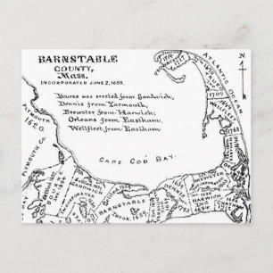 Carte vintage de Cape Cod (1890)