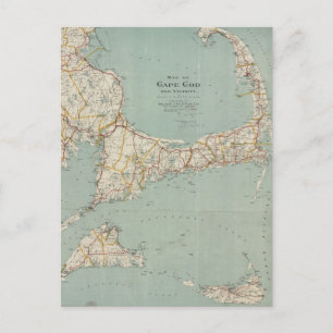 Carte vintage de Cape Cod (1917)