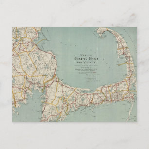 Carte vintage de Cape Cod (1917)