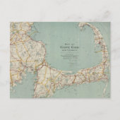 Carte vintage de Cape Cod (1917) (Devant)