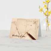 Carte vintage de cartes postales (Fleur jaune)