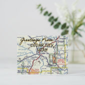 Carte Vintage de Cedar City UT (Debout devant)